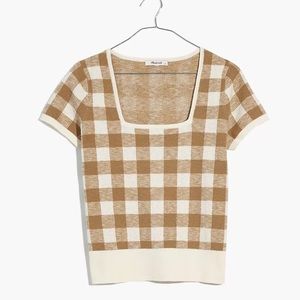 Madewell gingham sweater top